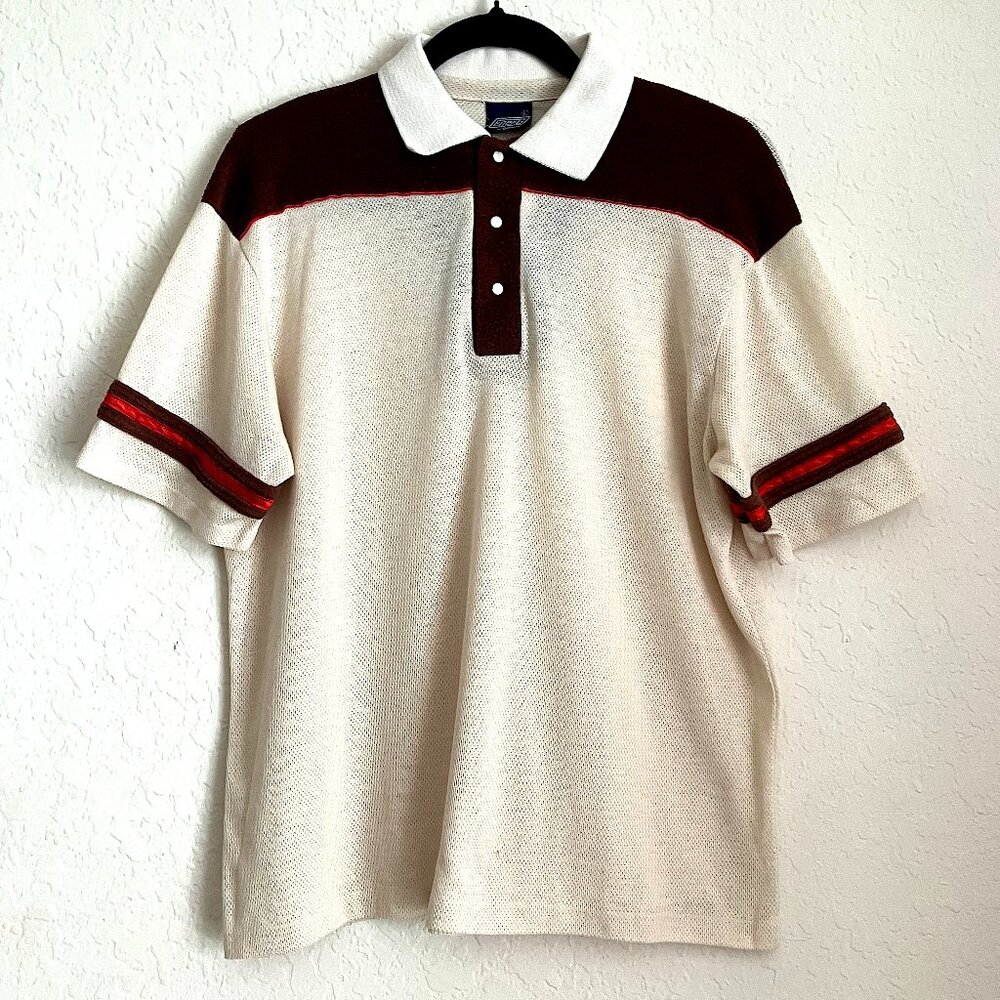 VIntage Garan Men' Polo Mesh Shirt (Large) fits like S/M